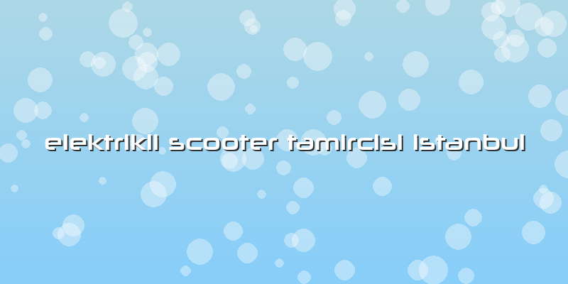 Elektrikli Scooter Tamircisi Istanbul