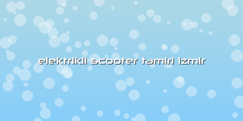 Elektrikli Scooter Tamiri Izmir