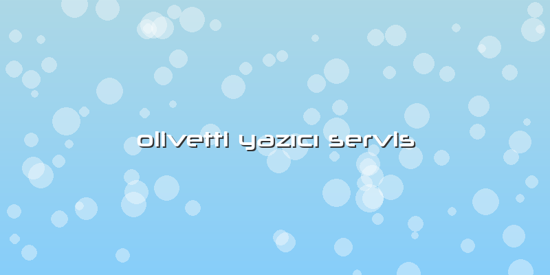 Olivetti Yazıcı Servis