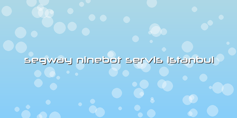 Segway Ninebot Servis Istanbul